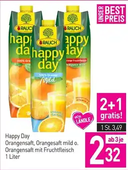 Sutterlüty Happy day orangensaft, orangesaft mild o. orangensaft mit fruchtfleisch Angebot