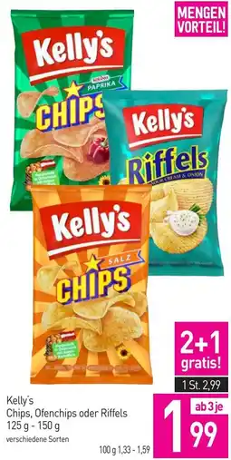 Sutterlüty Kelly's Chips, Ofenchips oder Riffels Angebot
