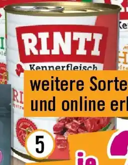 Hornbach Hundefutter nass RINTI Kennerfleisch mit Rind Angebot