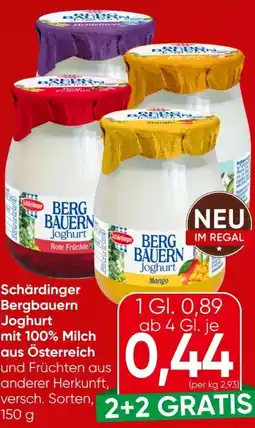 Eurospar Schärdinger Bergbauern Joghurt Angebot