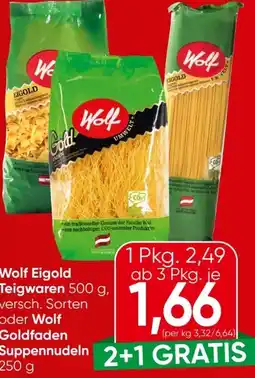 Eurospar Wolf Eigold Teigwaren Angebot