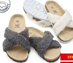 Interspar Rubin Damen-Teddy-Fußbettpantoffel Angebot