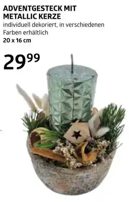 Bellaflora Adventgesteck mit metallic kerze Angebot