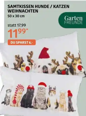 Samtkissen hunde / katzen weihnachten