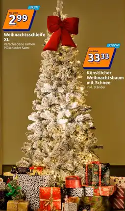 Action Künstlicher Weihnachtsbaum mit Schnee Angebot