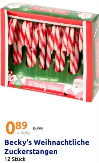 Action Becky's Weihnachtliche Zuckerstangen Angebot
