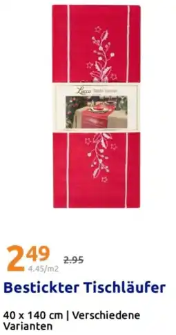 Action Bestickter Tischläufer Angebot