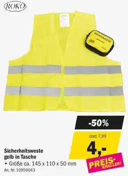 Forstinger Sicherheitsweste gelb in Tasche Angebot