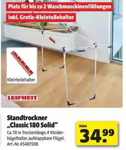 Liebmarkt Standtrockner ,,Classic 180 Solid" Angebot