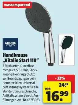 Liebmarkt Handbrause ,,Vitalio Start 110" Angebot