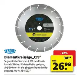Liebmarkt Diamantkreissäge„,C73 Angebot