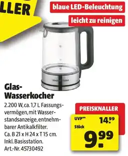 Liebmarkt Glas- Wasserkocher Angebot