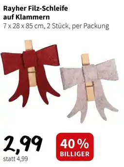 Eurogast Grissemann Rayher Filz-Schleife auf Klammern Angebot