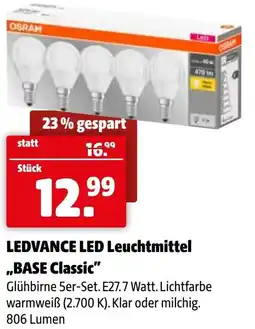 Eurogast Grissemann LEDVANCE LED Leuchtmittel ,,BASE Classic" Angebot