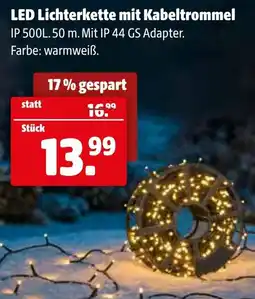 Eurogast Grissemann LED Lichterkette mit Kabeltrommel Angebot