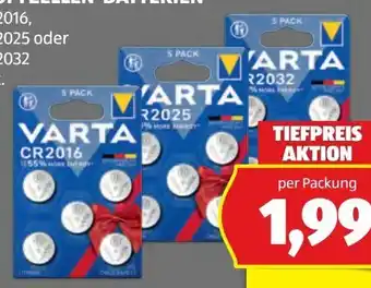 Hofer Varta Knopfzellen-Batterien Angebot