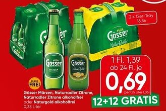 Interspar Gösser Märzen Naturradler Zitrone Naturradler Zitrone alkoholfrei Angebot