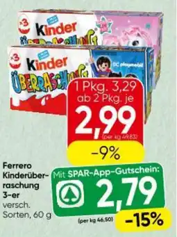 Interspar Ferrero Kinder raschung 3-er Angebot