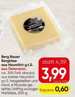 Interspar Berg Bauer Bergkäse aus Heumilch g.t.S. aus Österreich Angebot