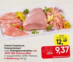 Interspar Frische putenbrust putenschnitzerl oder putengeschnetzeltes Angebot