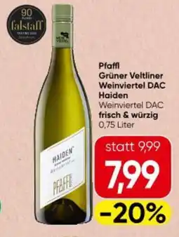 Interspar Pfaffl Grüner Veltliner Weinviertel DAC Haiden Angebot