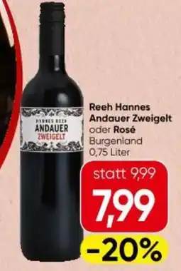 Interspar Reeh Hannes Andauer Zweigelt oder Rosé Burgenland Angebot