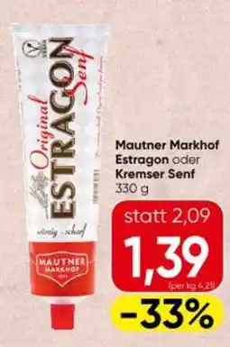 Interspar Mautner Markhof Estragon oder Kremser Senf Angebot