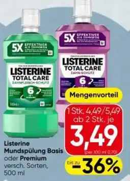 Interspar Listerine Mundspülung Basis oder Premium Angebot