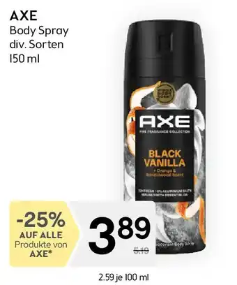 Bipa AXE Body Spray Angebot