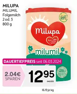 Bipa Milupa milumil folgemilch 2 od. 3 Angebot
