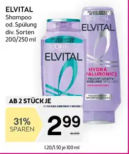 Bipa ELVITAL Shampoo od. Spülung Angebot
