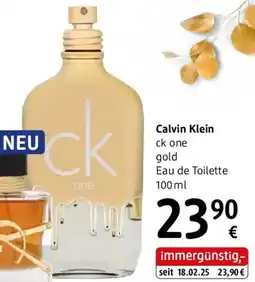 dm Calvin Klein ck one gold Angebot