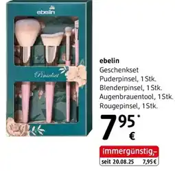 dm ebelin Geschenkset Puderpinsel, 1 Stk. Blenderpinsel, 1 Stk. Augenbrauentool, 1 Stk. Rougepinsel, 1 Stk. Angebot