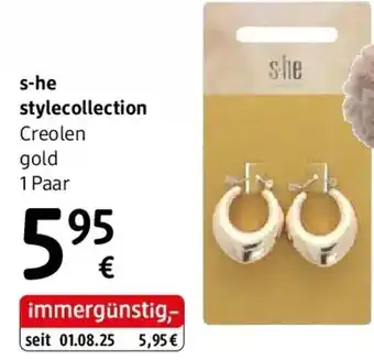 dm s-he stylecollection Creolen gold Angebot