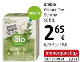 dm dmBio Grüner Tee Sencha Angebot
