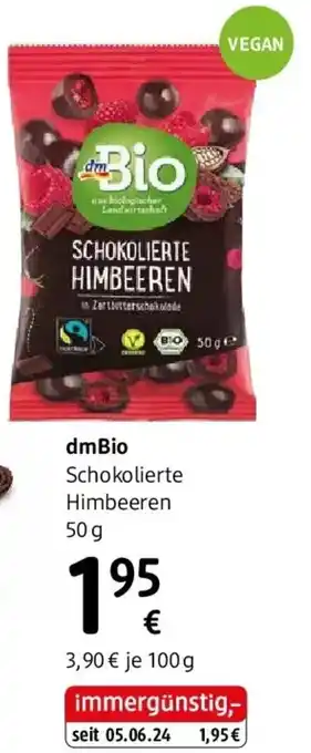 dm dmBio Schokolierte Himbeeren Angebot
