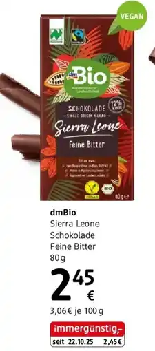 dm dmBio Sierra Leone Schokolade Feine Bitter Angebot
