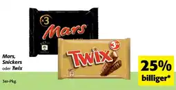 Nah&Frisch Mars, Snickers oder Twix Angebot