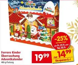 Interspar Ferrero Kinder Überraschung Adventkalender Angebot