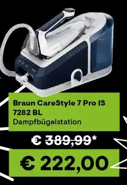 0815 Braun dampfbügelstation carestyle 7 pro is 7282 bl Angebot