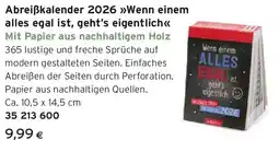 Tchibo Eduscho Abreißkalender 2026 Wenn einem alles egal ist, geht's eigentlich Angebot