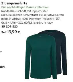 Tchibo Eduscho 2 Langarmshirts Angebot