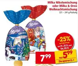 Interspar Milka Nikolomischung oder Milka & Oreo Weihnachtsmischung Angebot