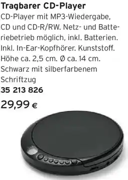 Tchibo Eduscho Tragbarer CD-Player Angebot