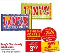 Interspar Tony's Chocolonely Schokolade Angebot