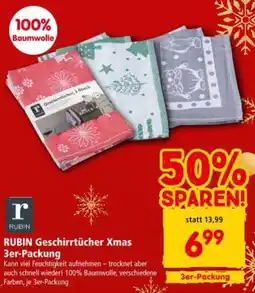 Interspar RUBIN Geschirrtücher Xmas Angebot