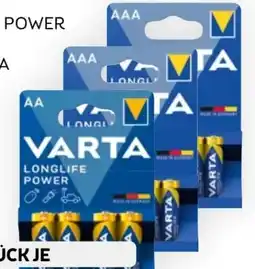 Bipa Varta Batterien Longlife Power Angebot