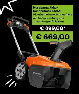 0815 Husqvarna Akku-Schneefräse ST253i Angebot