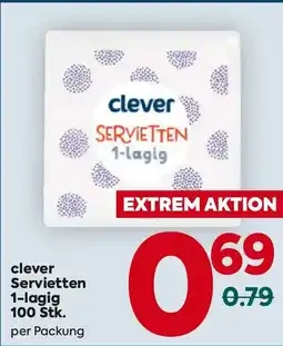 Billa clever Servietten 1-lagig 100 Stk Angebot