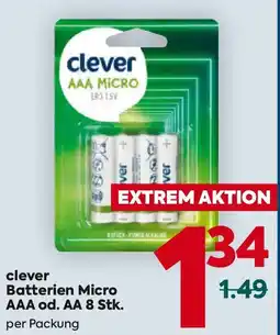 Billa clever Batterien Micro AAA od. AA 8 Stk. Angebot